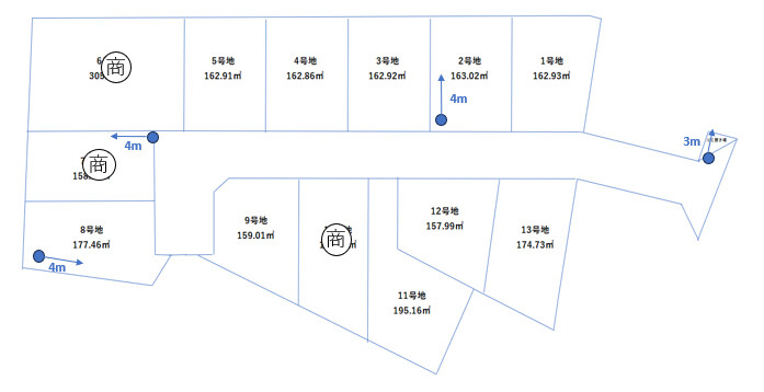 ピースタウン東近江市小脇町Ⅰの土地図|販売区画数13区画：残り10区画