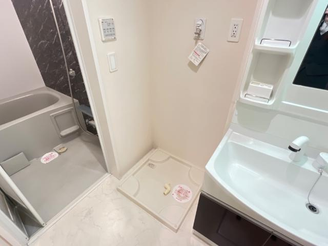 サンパレスⅨの洗面所|室内洗濯機置場