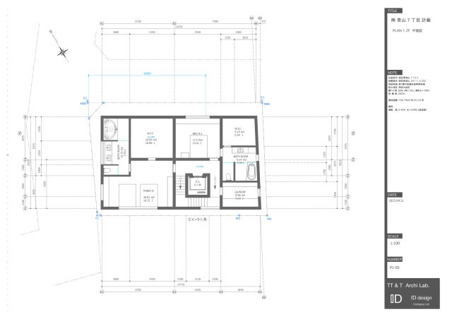 南青山７　土地の参考プラン|☆参考プラン意匠☆2F