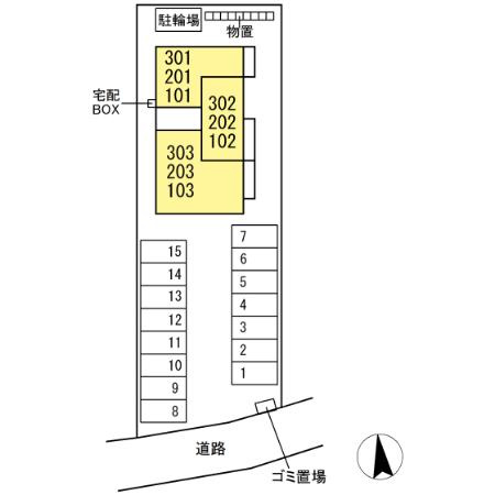 RESUA向中野　D棟の区画図