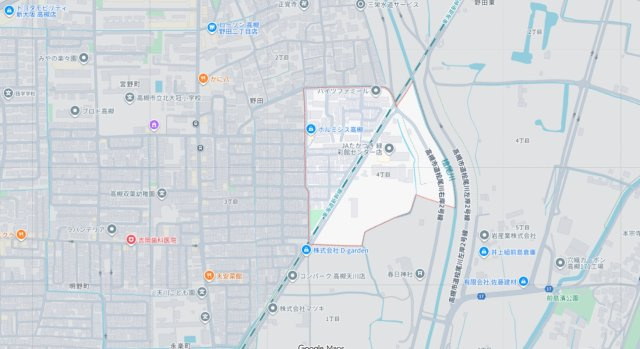 高槻市野田　第1期　新築一戸建ての地図