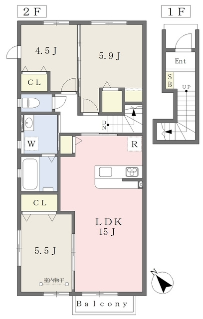 【新築】コンフォート中野 の間取り