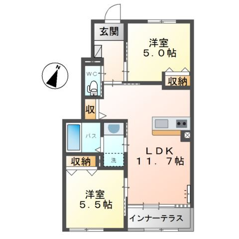 カーサ牛田本町の間取り
