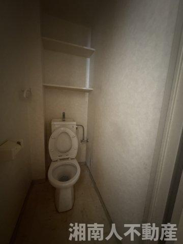 平塚スカイハイツのトイレ|落ち着いた色調のトイレです