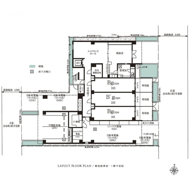 プレール・ドゥーク本所吾妻橋Ⅲの区画図