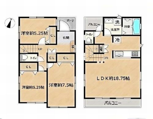 【間取り】 | 【仲介手数料０円】茅ヶ崎市室田1丁目　中古一戸建て | 茅ヶ崎市室田1丁目　中古一戸建て