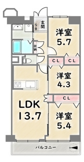 【間取り】 | シャルム四条大宮
