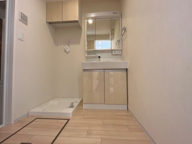 熊本市南区八幡８丁目のアパートの洗面所
