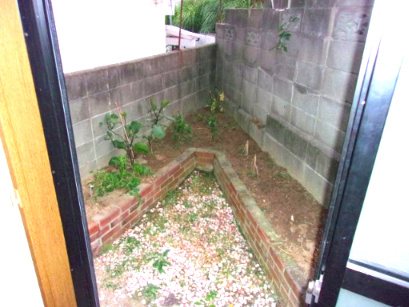 塩屋町４丁目中古収益戸建の庭|簡単な家庭菜園も楽しめるお庭です