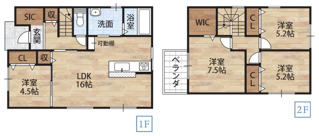 紀伊Ⅶ・新築戸建の区画図