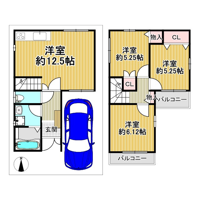 池之端町　中古戸建の間取り|1980万・3LDK・建物面積67.22㎡