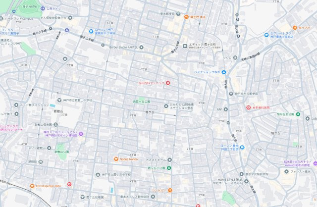 神戸市垂水区霞ケ丘　新築一戸建ての地図