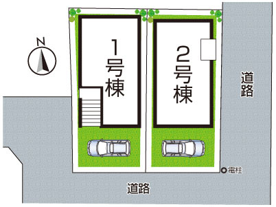 神戸市垂水区霞ケ丘　新築一戸建ての区画図|全2区画