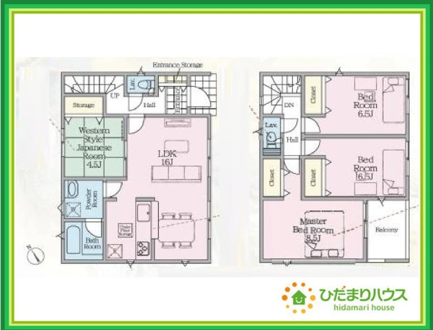 いわき市佐糠町第8　新築戸建　4号棟の間取り|部屋数豊富な4LDKの間取りです。お子様の一人部屋はもちろん、ご夫婦の趣味のお部屋も実現可能です♪