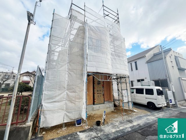 神戸市西区玉津町新方　新築一戸建ての外観|周辺は落ち着いた街並みの住宅地！子育てがしやすい住環境です！まだ未完成ですが、現地でしかわからない事もございます。是非一度ご覧ください。