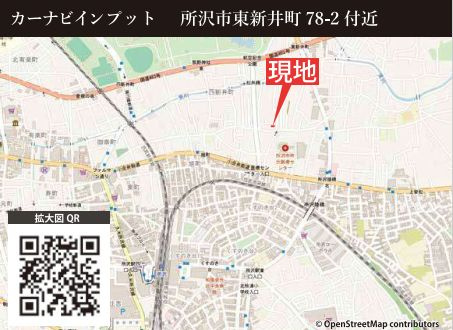 仲介手数料無料　KEIAI　GRACE所沢市東新井町2期・新築全1棟の地図