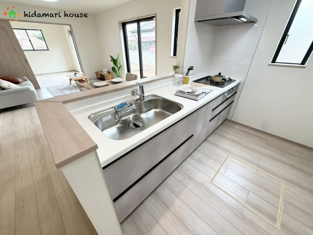 上尾市上尾村　新築戸建　ハートフルタウンAのキッチン