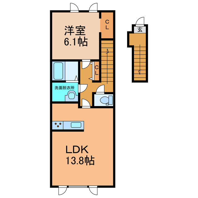Bell wood(ベルウッド) Ⅱの間取り