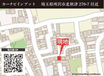 仲介手数料無料　KEIAI　GRACE所沢市北秋津7期・新築全1棟の地図