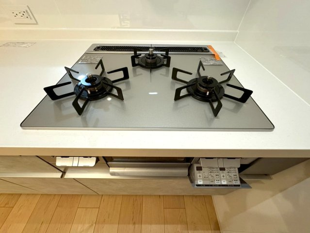 ◆２沿線利用可能◆南向きにつき陽当たり良好◆ウォークインクローゼット付き◆伏見区両替町十一丁目のキッチン|コンロ