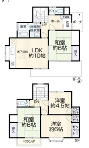4LDKのお家で家族が増えたり来客が来ても対応できます