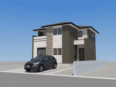 【外観パース】 | 古賀市花見南3丁目4期1号棟 | 外観パースです