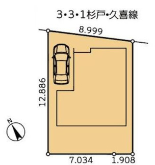 【区画図】 | 久喜市南２丁目　中古戸建
