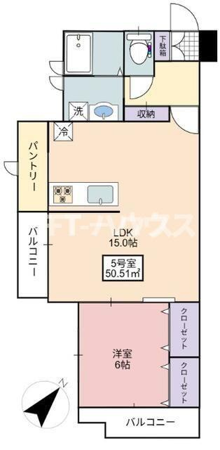 フローリッシュ大久保Ⅱの間取り