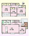 【間取り】 | 建物面積106.82㎡　全居室南向き♪シューズインクローク・各部屋収納付きで便利です！インナーバルコニーなので急な雨でもお洗濯物も安心です。