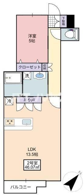フローリッシュ大久保Ⅱの間取り