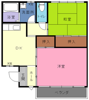 【間取り】 | コート下大行寺 | ノスタルジックな和室のある間取り
