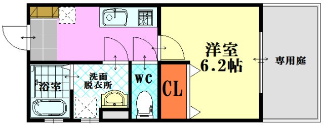 【間取り】 | コーポかしわ