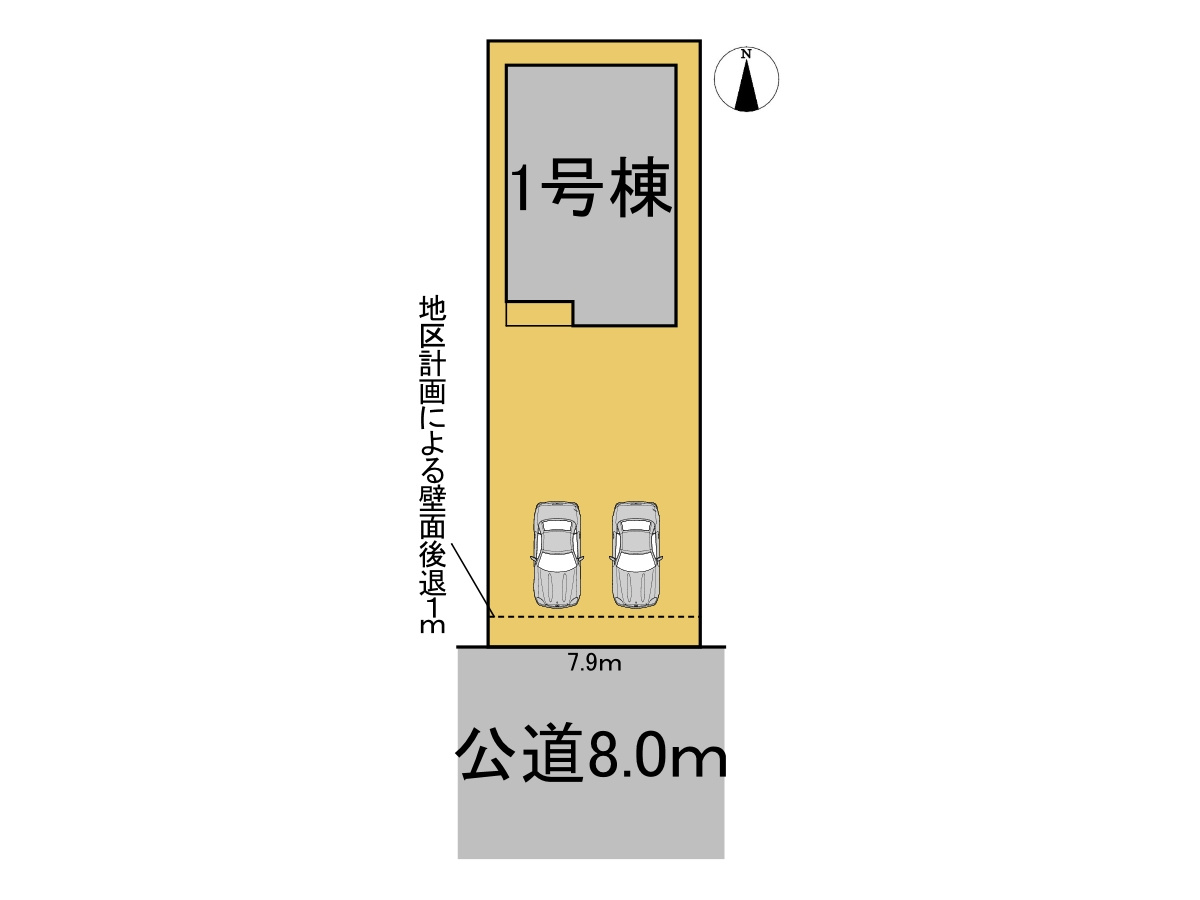 【商談中】リーブルガーデン　岐阜市日野南3丁目　全1区画分譲の区画図|■区画図
■YAMADA電機の　ヤマダ不動産　株式会社リライフ　
いつでもお問合わせ下さい。