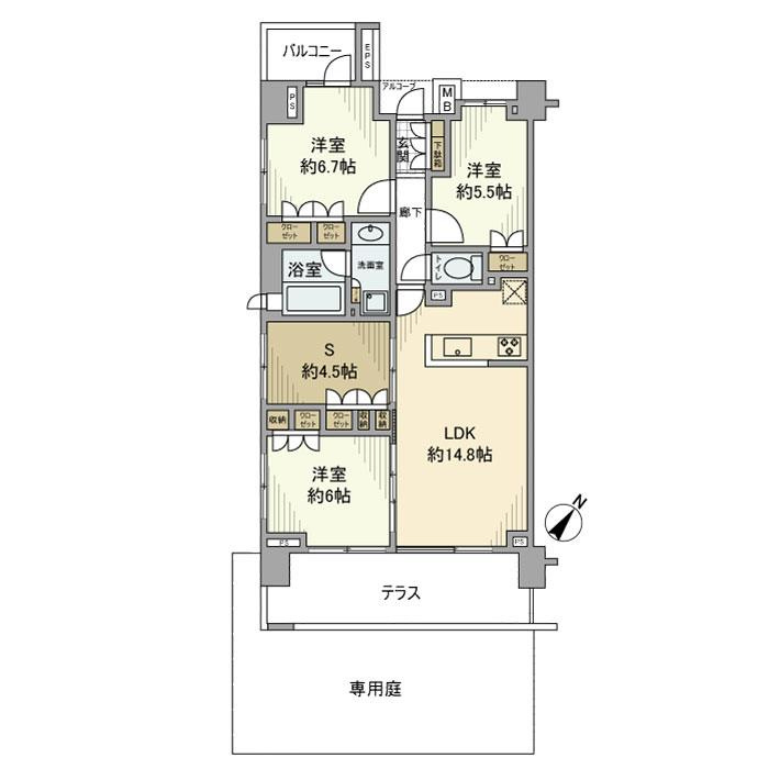 カーサ・ダルテの間取り