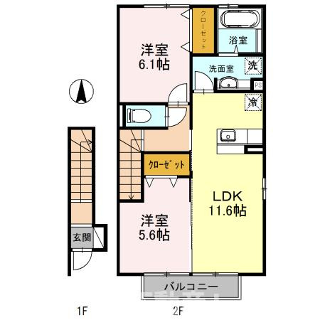 ルグランコート　A棟の間取り