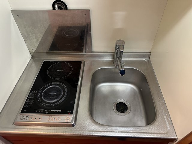 レオパレス一の沢のキッチン|混合水栓設置済みです