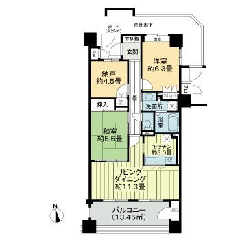 サーパス今泉第２の間取り