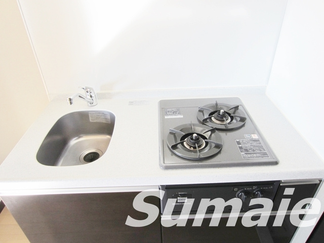 グラントゥルース田端のキッチン|2口コンロのシステムキッチンです