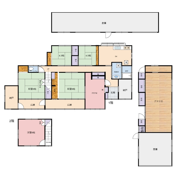 玉野市山田の間取り
