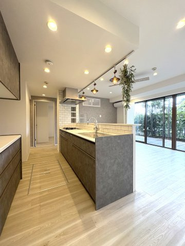 Katase Park House Shonan Enoshimaー専用庭 × 専用駐車場付きーのキッチン