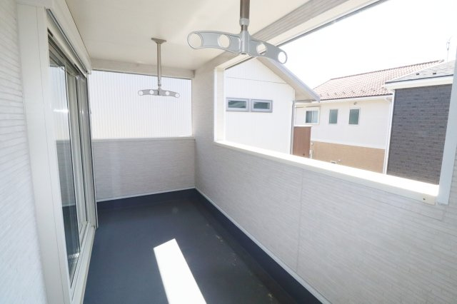 郡山市昭和1丁目第9　　　2号棟　　　芳賀小学校、郡山第４中学区のバルコニー