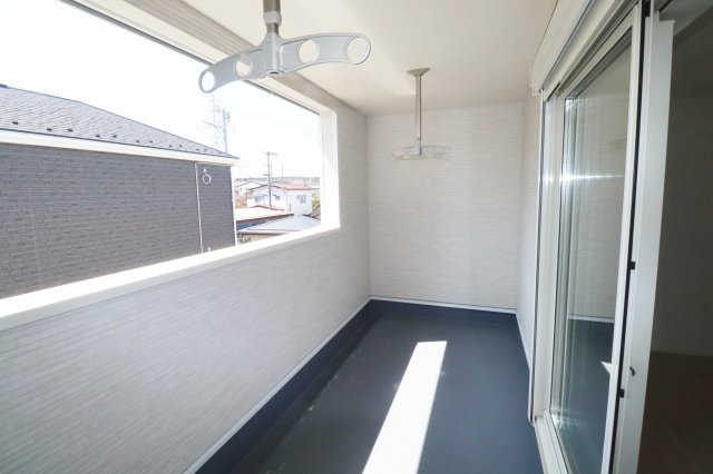 郡山市昭和1丁目第9　　　2号棟　　　芳賀小学校、郡山第４中学区のバルコニー