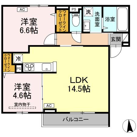 【新築】RESUA(レスア)向中野　A棟の間取り