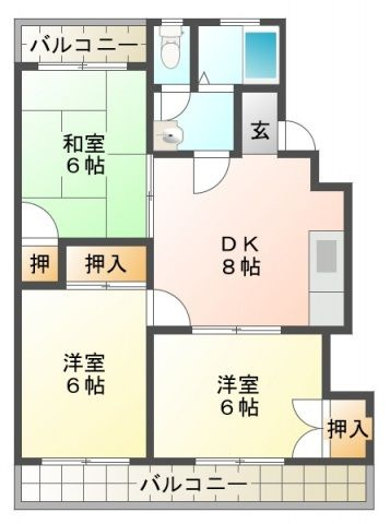 サンパレスセイワの間取り