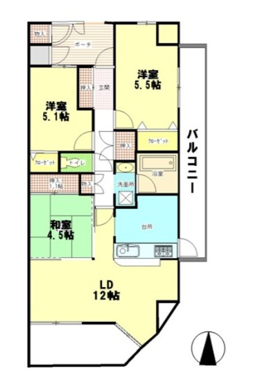 【間取り】 | ヴィルヌーブ東戸塚プレジール
