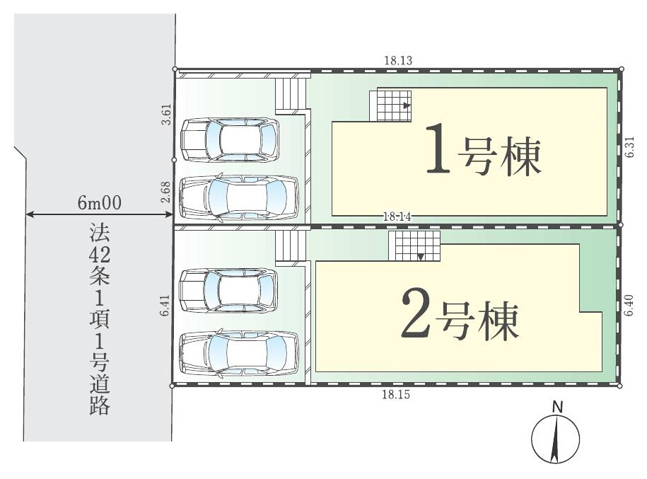 小金井市東町１丁目 西武多摩川線 新小金井駅 新築戸建の区画図