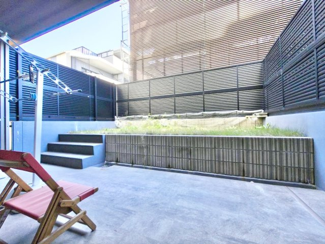 オープンレジデンシア桜山ヒルズのバルコニー|ご家族でくつろげるテラスと専用庭
