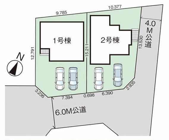 【区画図】 | グラファーレ岡山市大福4期 (全2棟)