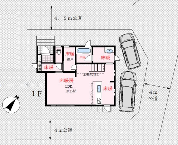 中古／川越市砂新田５丁目の区画図|駐車スペースあり
