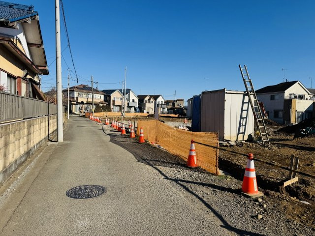八王子市　上壱分方町　建築条件無し売地　第２期の前面道路含む現地写真|～5ｍ道路に面しています～